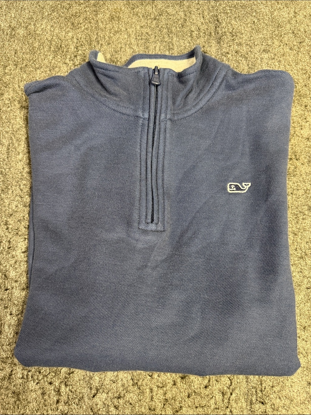 Vineyard Vines Boys Heather Blue Quarter-Zip Pullover - Picture 9 of 9